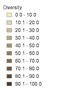 Legend for Diversity Map Service